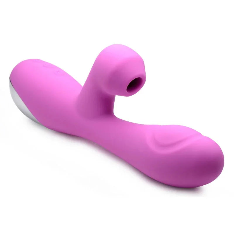 Shegasm 5 Star 10x Silicone Suction & Pulsing Rabbit - Pink