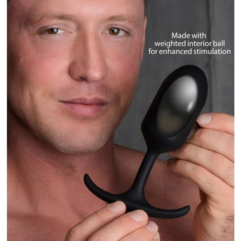 Premium Silicone Weighted Anal Plug - Small