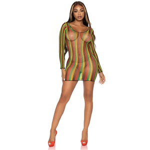 Rasta Net Mini Dress - One Size
