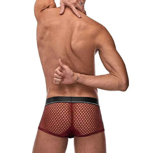 Cock Pit Net Mini Cock Ring Short - Large - Burgundy