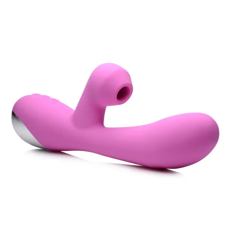 Shegasm 5 Star 7x Suction Come- Hither Silicone Rabbit - Pink