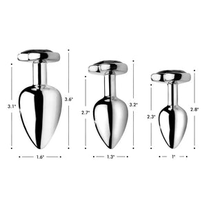 Black Heart Gem Anal Plug - Large