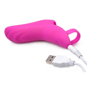 7x Finger Bang Her Pro Silicone Vibrator - Pink