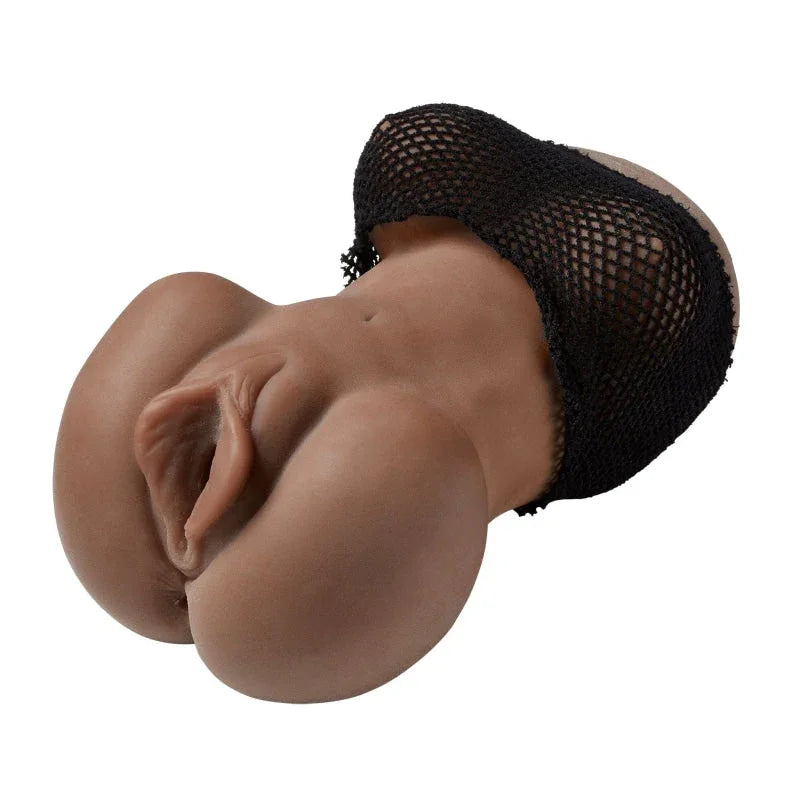 Cloud 9 Mini Body Dual Stroker Pleasure Pussy and Ass - Brown