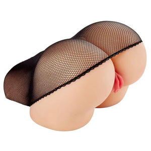 Life-Size Pleasure Pussy and Ass Body Mold With Removable Stocking - Light