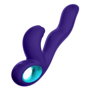 Klio Triple Action Thumping Rabbit Vibrator - Dark Purple