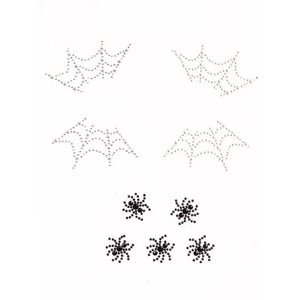 Spider Web Face Jewels Sticker