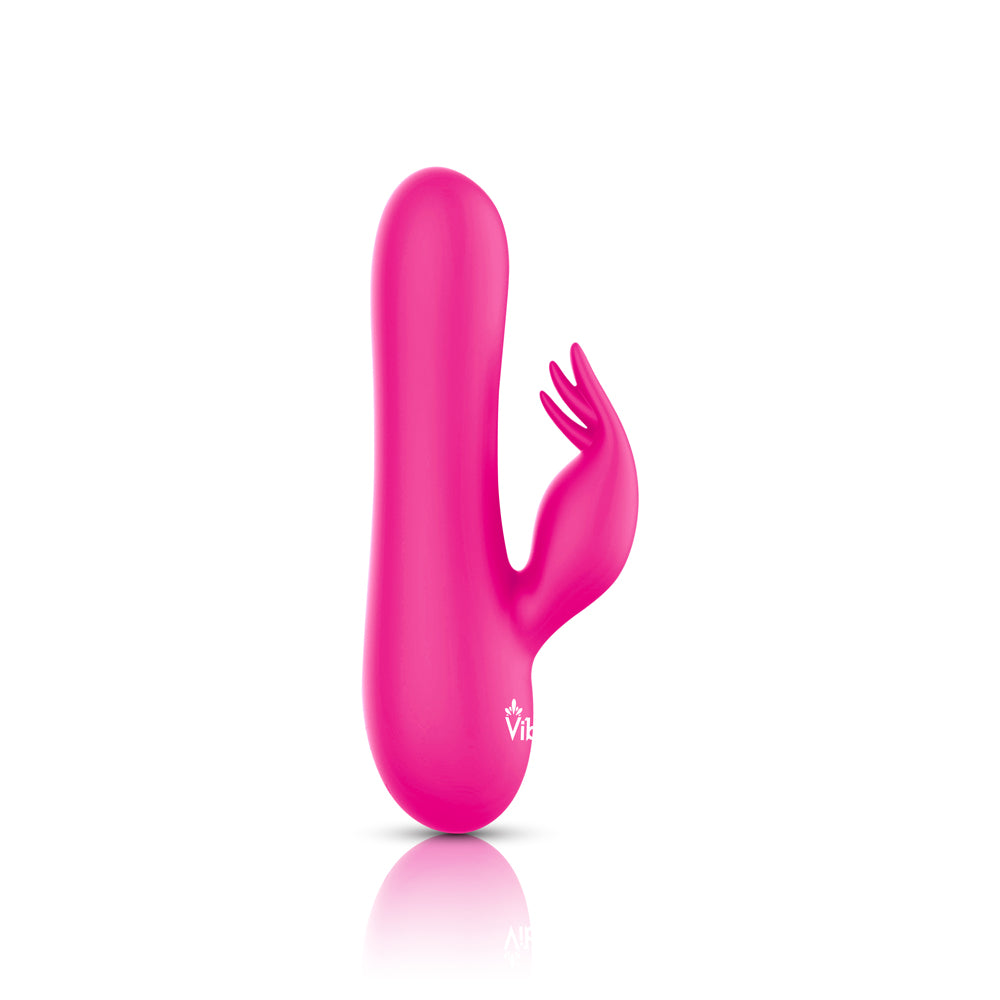 Freyja - Hot Pink - Intense Mini Rabbit Vibe With Triple Tickling Clitoral Stimulator