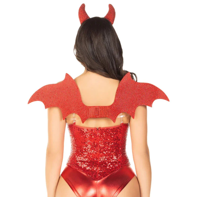 2 Pc Devil Kit, Includes Wings and Headband - Red - MyPleasure