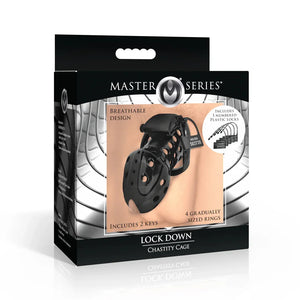 Lock Down Chastity Cage - Black
