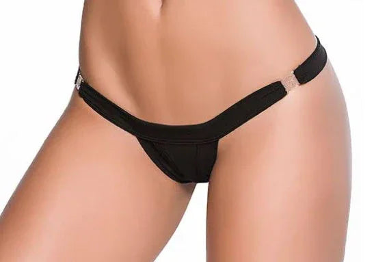 Low v Clip on Thong - Small/medium - Black