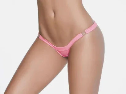 Wet Low v Clip on Thong - Medium/large - Wet Pink