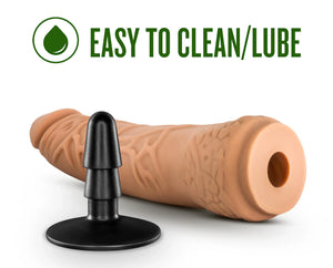 Lock on - Hexanite - 7.5 Inch Dildo With Suction Cup Adapter - Mocha
