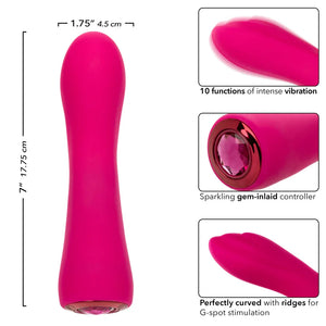 Gem Vibe Collection Curve 10 Functions Rechargeable G Spot Vibrator