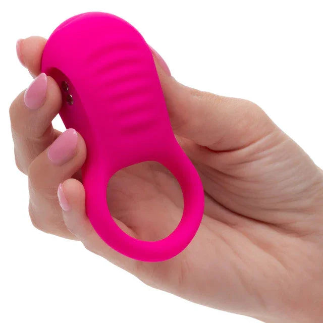 Basic Essentials Rechargeable Ridge Rider Ring - Pink