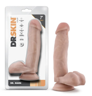 Dr. Skin - Dr. Mark - 7 Inch Dildo With Balls - Beige