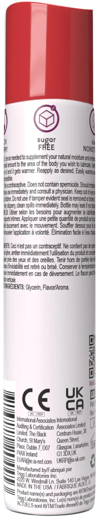 Wet Warming Fun Flavors - Black Cherry - 4 in 1 Lubricant 1 Oz