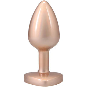 Booty Bling Metal Heart Plug - Small - Gold