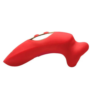 Plump Kiss Sucking and Vibrating Clitoral Stimulator - Red