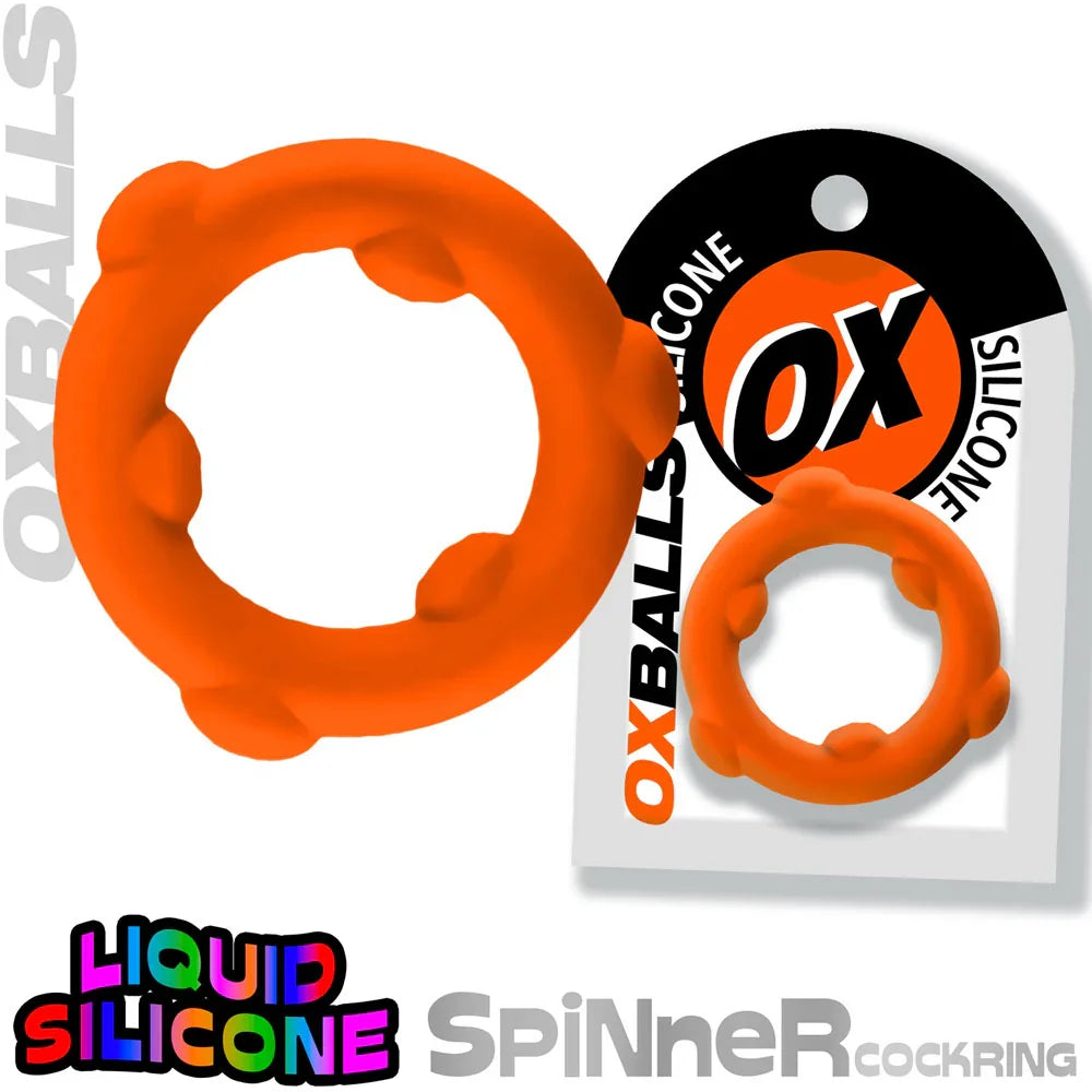 Spinner Single Silicone Ring - Orange Silicone