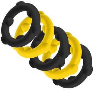 Gearheads 5 Pack Spinner Rings - Yellow Black