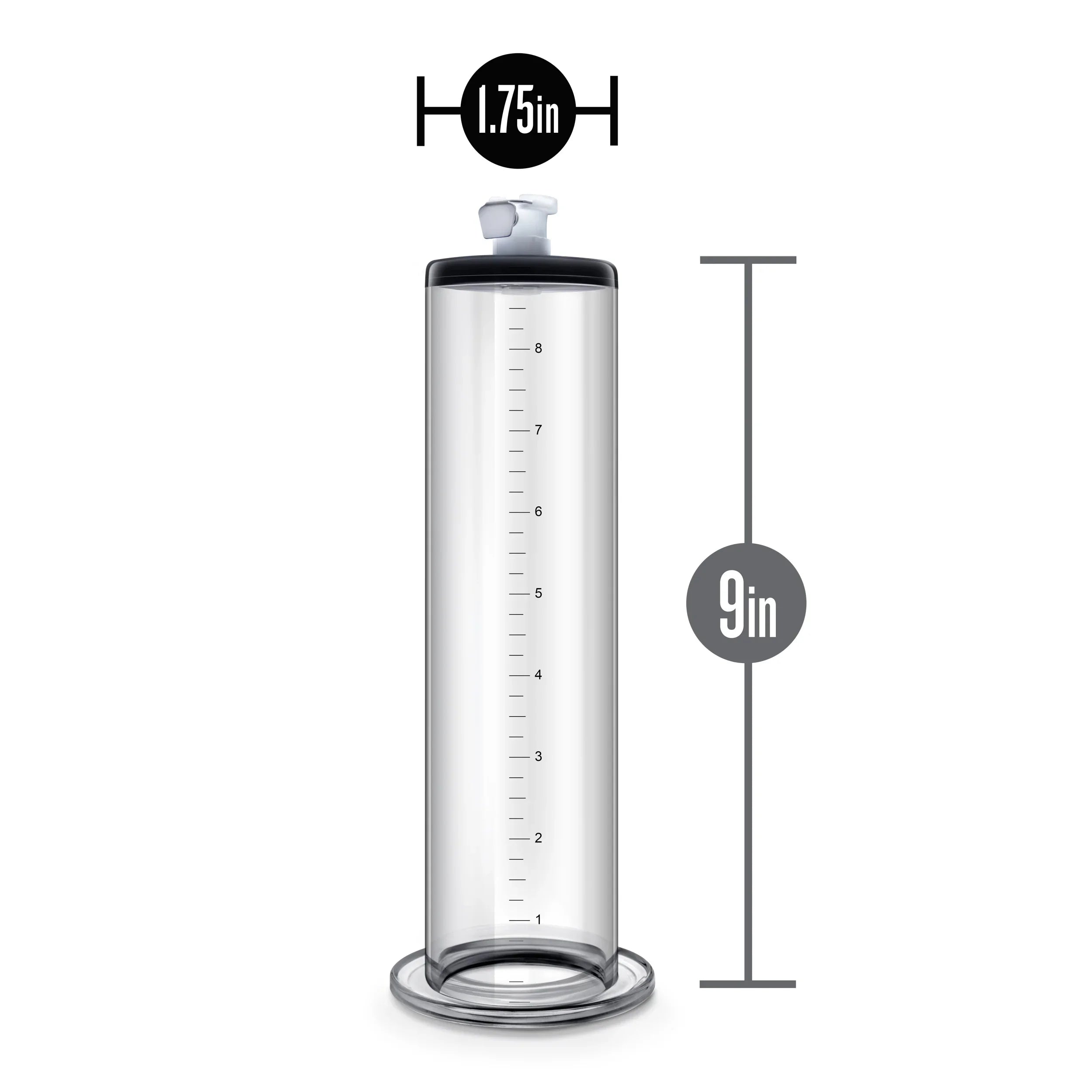 Performance - 9 Inch X 1.75 Inch Penis Pump Cylinder Clear