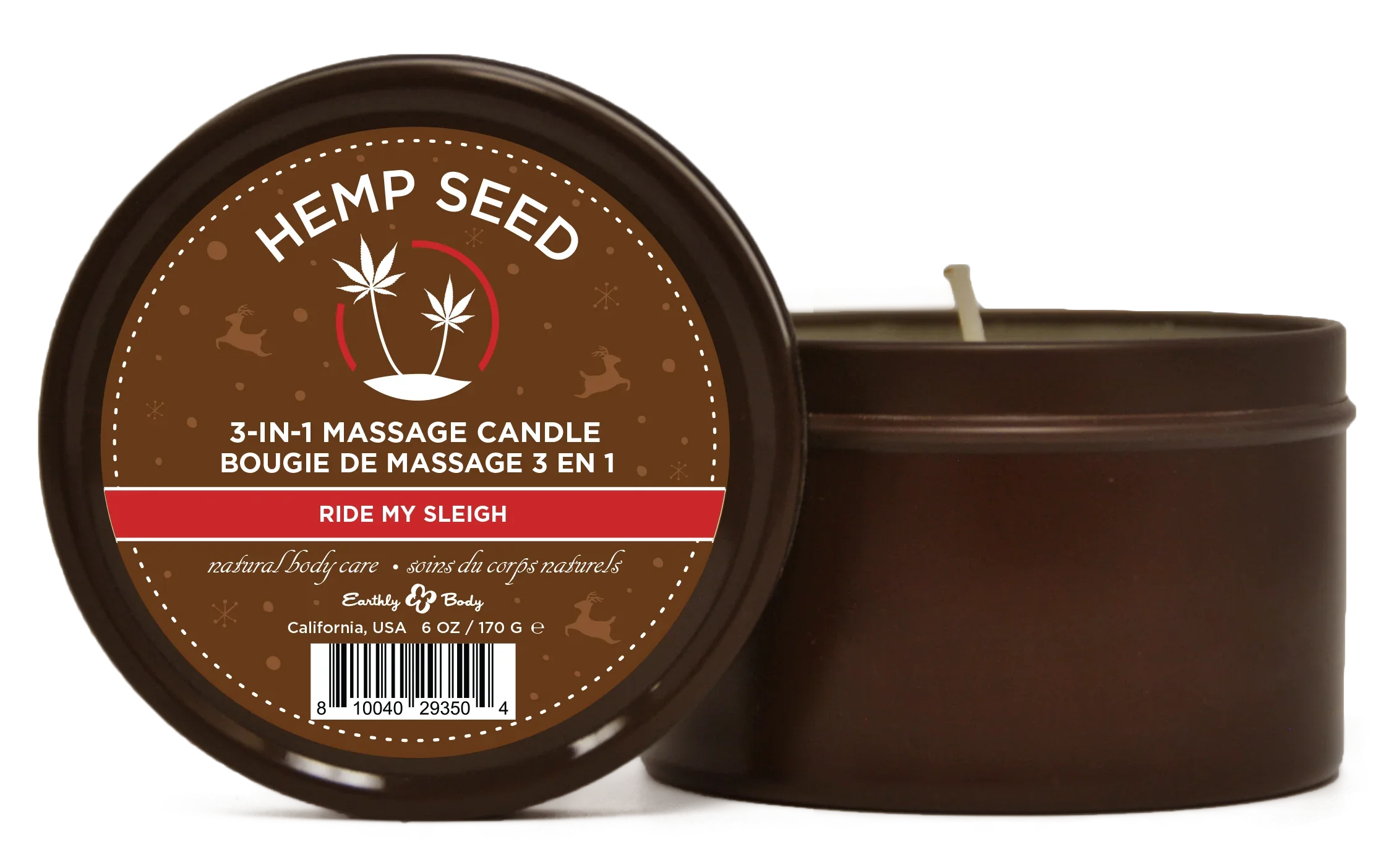 Hemp Seed 3-in-1 Massage Candle Ride My Sleigh 6oz/ 170 G
