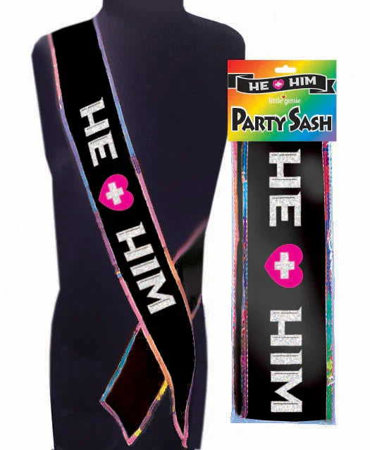 Little Genie Productions LIG74086: He + Him Sash
