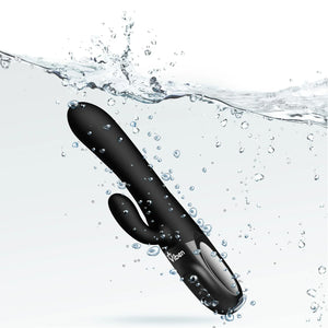 Hypnotic - Black - Thrusting Rabbit With Swinging Clitoral Stimulator