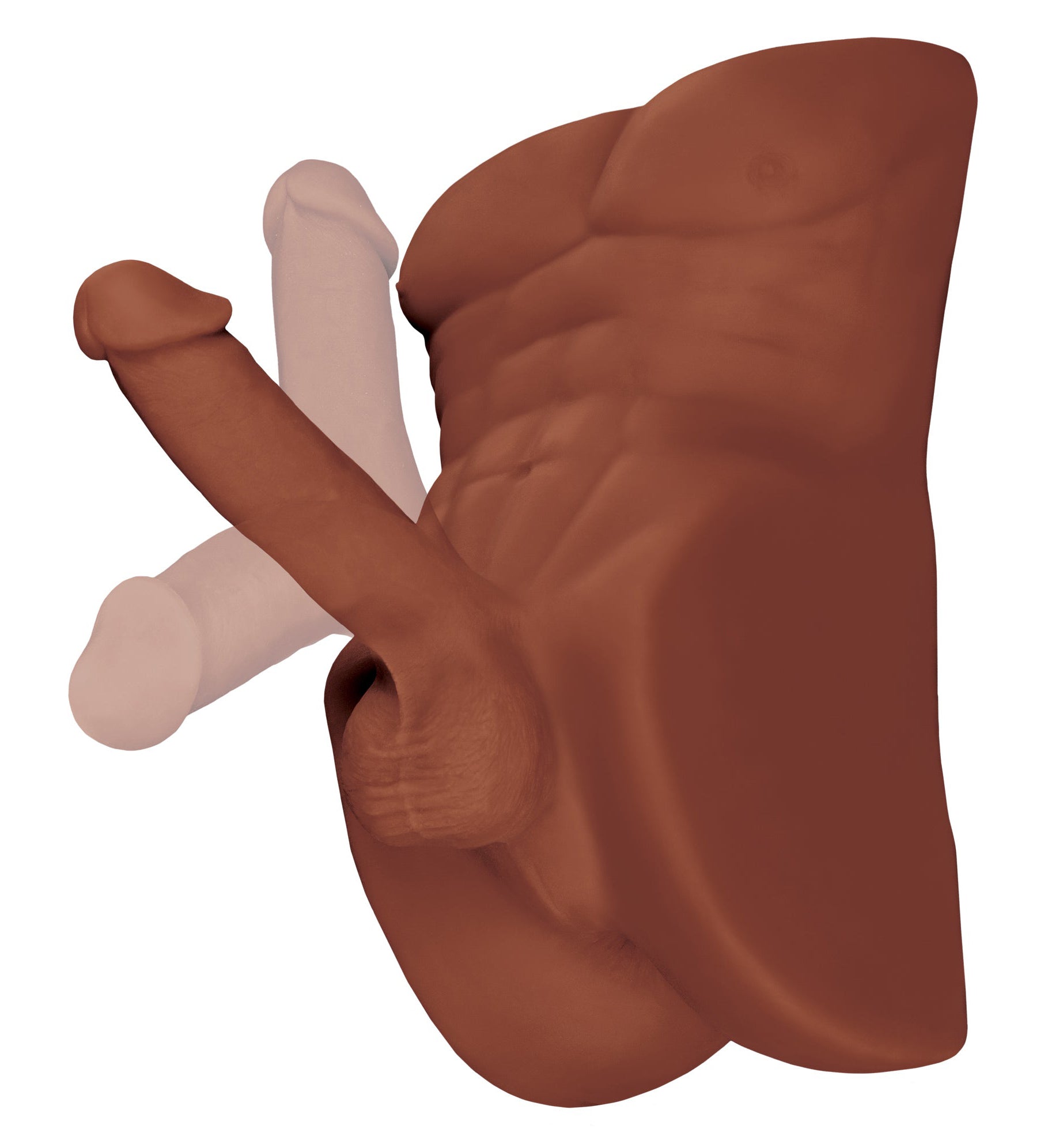 PDX Plus 50016410000 Masturbator Skin-Coloured Dark One Size