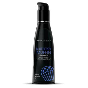 Aqua Blueberry Muffin Water Flavored Water- Based Lubricant - 4 Fl Oz/120ml