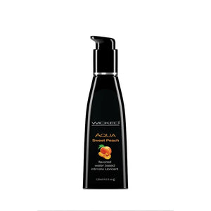 Aqua Sweet Peach Flavored Water Based Lubricant - 4 Oz. / 120 ml - MyPleasure