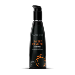Aqua Sweet Peach Flavored Water Based Lubricant - 4 Oz. / 120 ml - MyPleasure