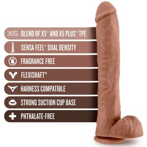 Au Naturel - Daddy - 14 Inch Dildo - Mocha - MyPleasure