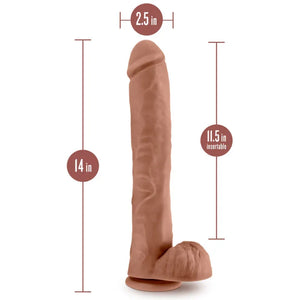 Au Naturel - Daddy - 14 Inch Dildo - Mocha - MyPleasure