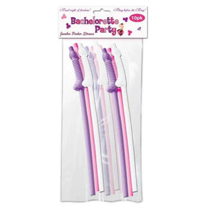Bachelorette Party Jumbo Flexy Pecker Straws 10 Pack - MyPleasure