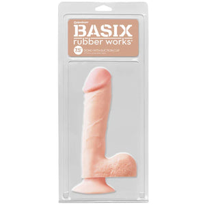 Basix Rubber Works - 7.5 Inch Dong With Suction Cup - Flesh