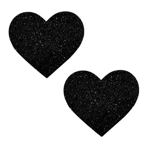 Black Malice Glitter I Heart U Nipztix Pasties - MyPleasure