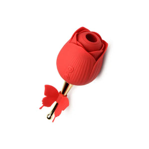 Bloomgasm Flutter Rose Sucking Rose With Butterfly Teaser - Red