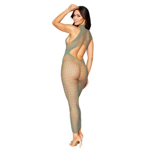 Bodystocking Gown - One Size - Sage - MyPleasure