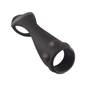 Enhancer Textured Cock Strap and Ball Stretcher - Black