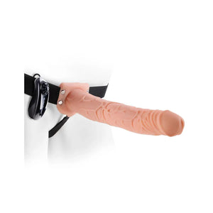 Fetish Fantasy Series 11-Inch Vibrating Hollow Strap-on - Flesh
