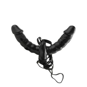 Fetish Fantasy Series Vibrating Double Delight Strap-on - Black