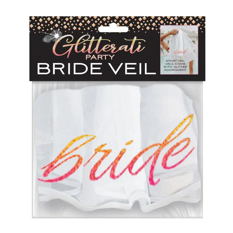 Glitterati Bride Veil - White - MyPleasure