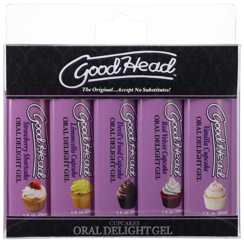 Goodhead - Oral Delight Gel - Cupcake - 5 Pack - 1 Fl. Oz. - MyPleasure
