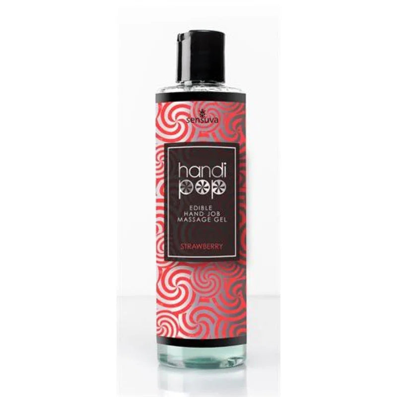 Handi Pop Handjob Massage Gel - Strawberry - 4.2 Oz. - MyPleasure