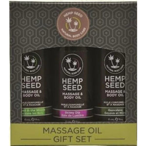Hemp Seed Massage Oil Gift Set - 3 Pack - 2 Fl. Oz. Bottles - MyPleasure