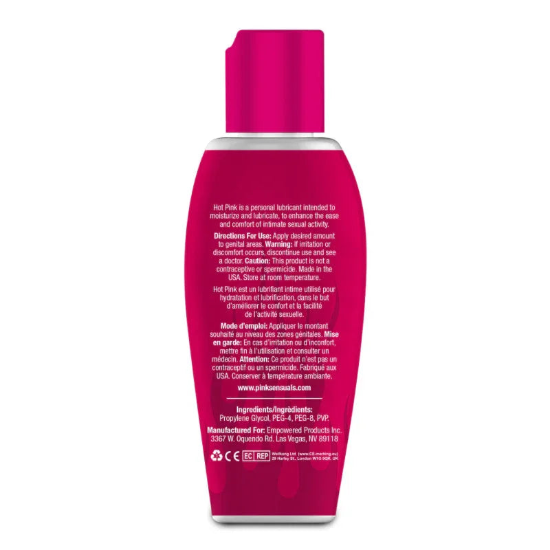 Hot Pink Warming Lubricant for Women - 2.8 Oz. 80 ml - MyPleasure