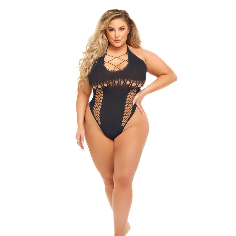 Hot Too Handle Bodysuit - Queen Size - Black - MyPleasure
