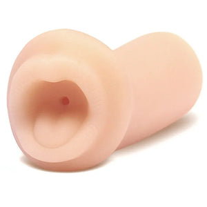 Jasmin Hot Mouth male masturbation aid in blush color, soft silicone sex toy for men